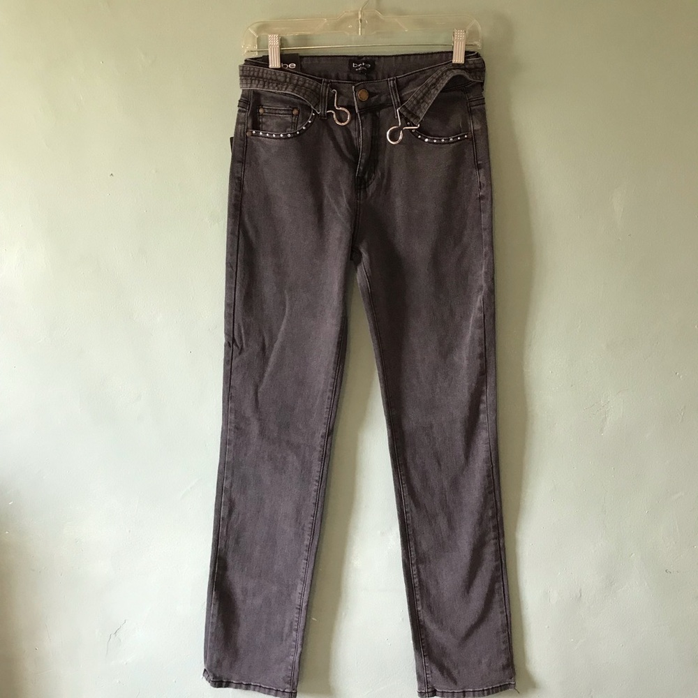 Charcoal Gray Straight Leg Jeans